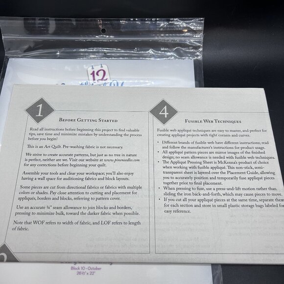 McKenna Ryan Block 10 “Beary Be-Witching” Applique Quilt Sewing Pattern - Picture 4 of 5